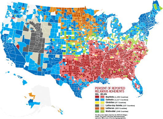 Christian Denominations Chart