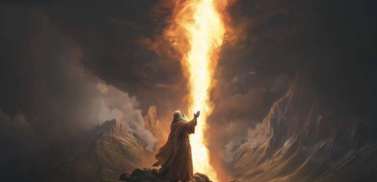 Elijah and Fire coming down
