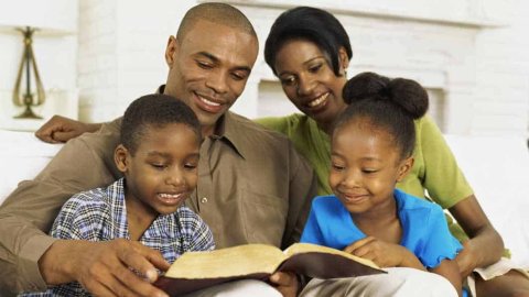 Family Reading the Bible