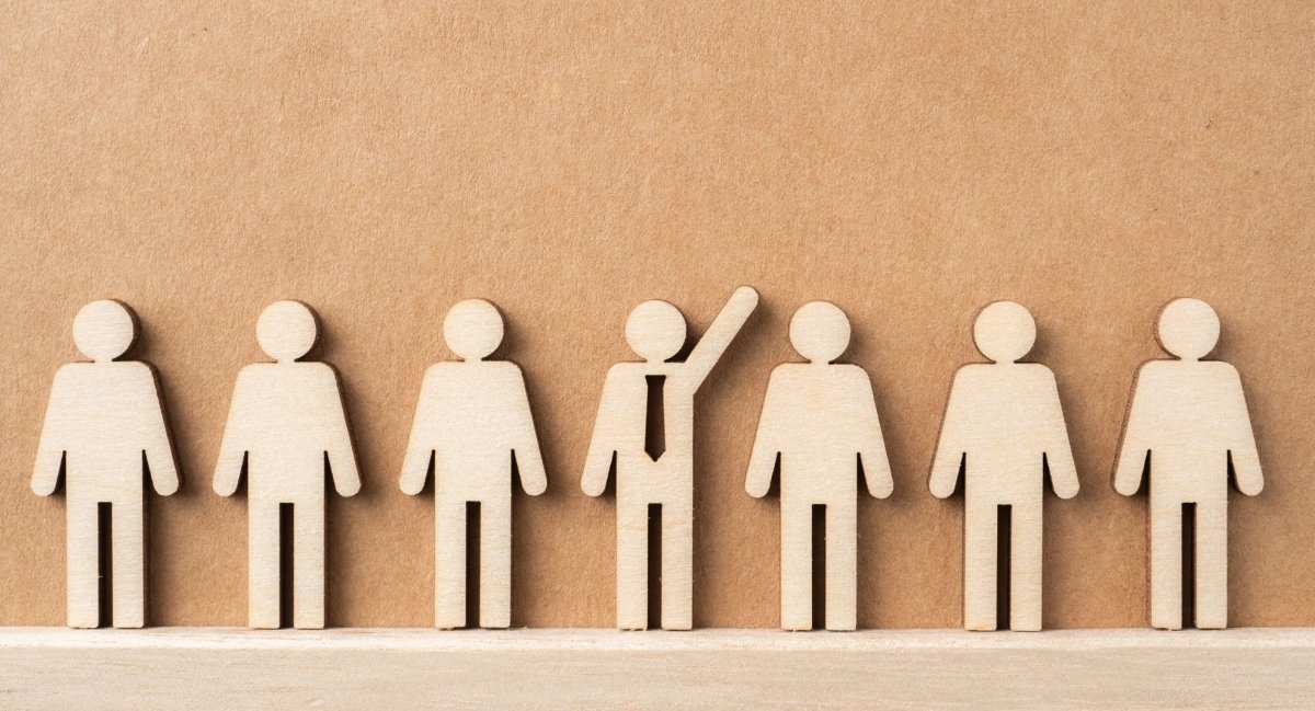 one guy raising his hand