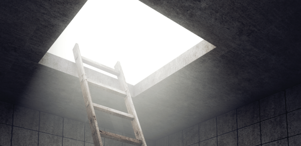 ladder leading to safety