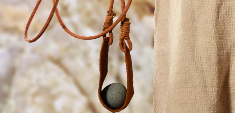 Slingshot with a stone inside