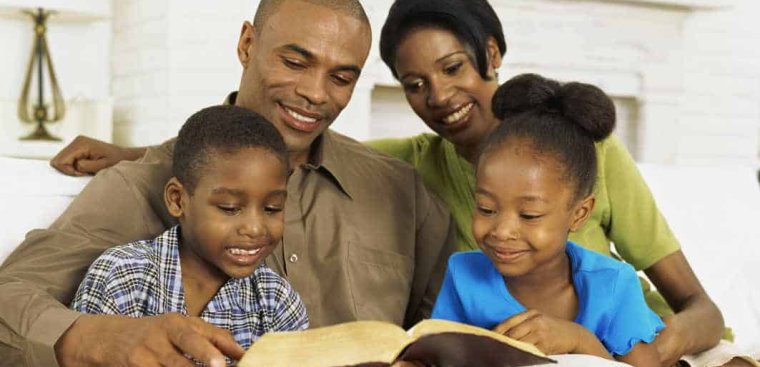 Family Reading the Bible