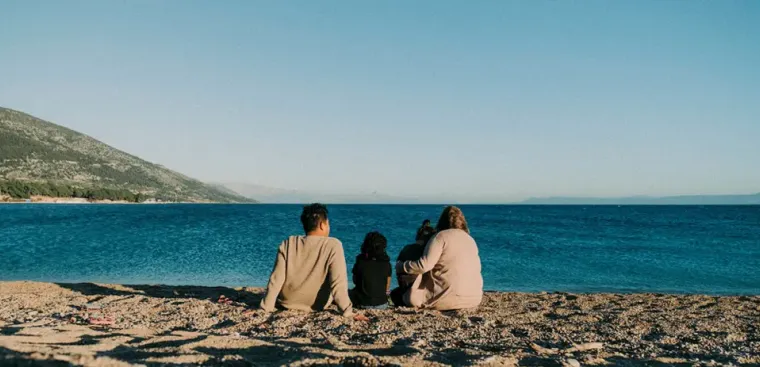 Family and beach