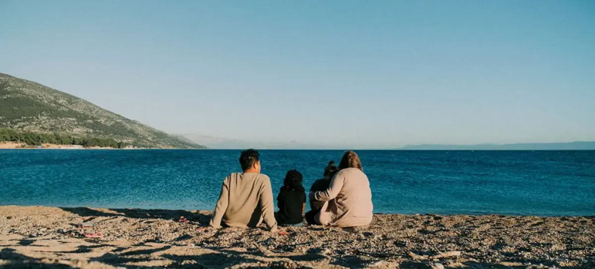 Family and beach